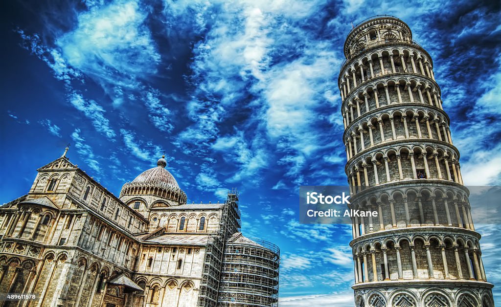 Miracle Square in hdr Piazza dei Miracoli in hdr tone mapping effect 2015 Stock Photo