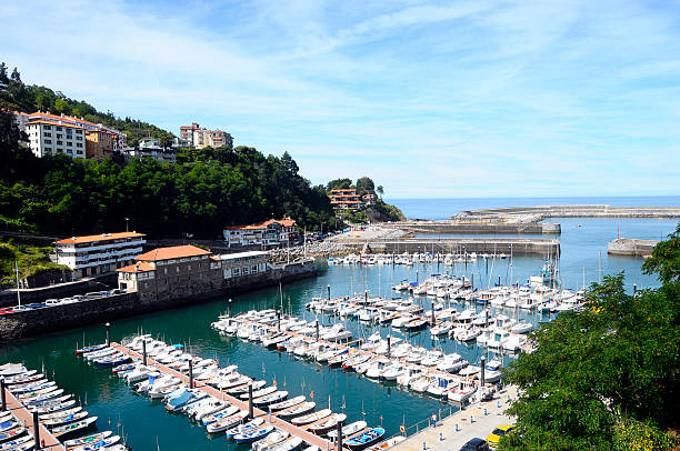 istock Marina and sea in Mutriku, Spain 489611954