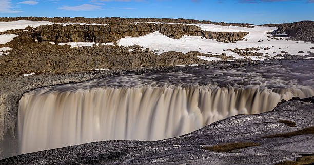 Dettifoss waterfall in Northern Iceland stock photo
