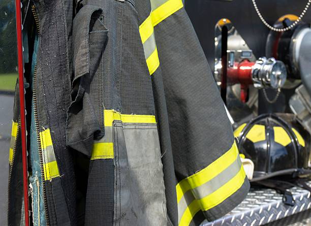istock Closeup of a Fire Engine in Rochester, Michigan. 489612328