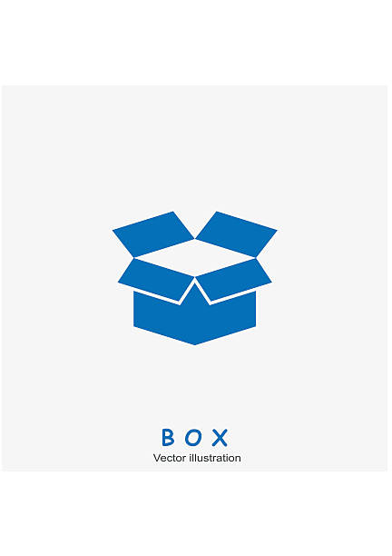 illustrazioni stock, clip art, cartoni animati e icone di tendenza di aperta scatola icona. illustrazione vettoriale. - box cardboard box open opening
