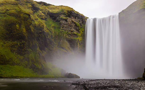 istock Skogafoss waterfall in souther part of Iceland 489613130