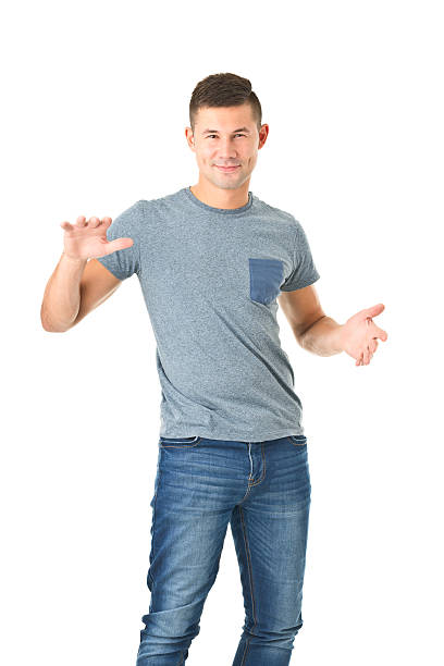 istock picture of young handsome man dancing 489629086
