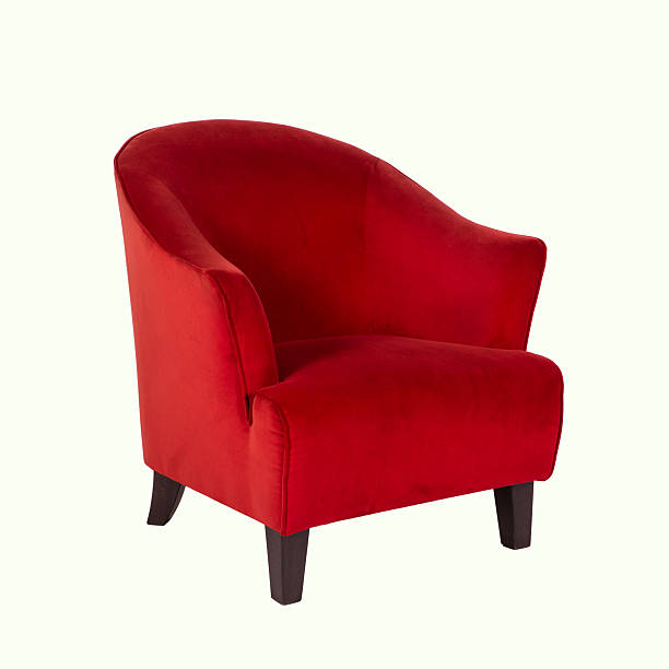 Red Isolated Armchair stock photo