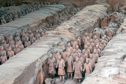 The museum of terra-cotta warriors and horses (Xian) China
