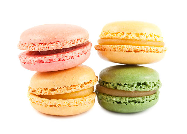 istock Four colorful french macaroons 489629738