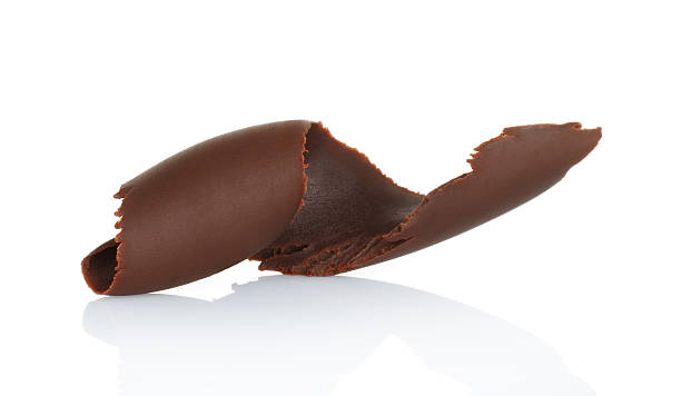 istock Chocolate shaving on white background close-up 489629848