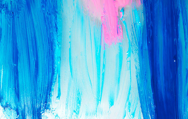 istock Art with blue and pink color from the chaotic strokes 489630102