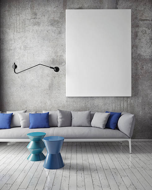 istock mock up poster with vintage hipster loft interior background 489630178