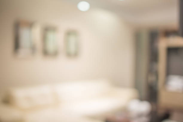 istock Abstract defocused blurred background blur image of living room 489632160