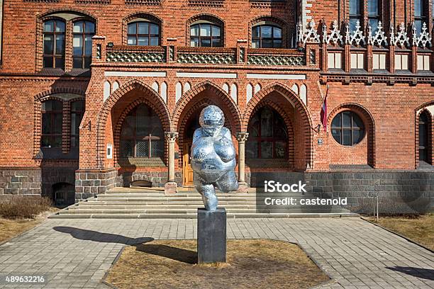 Sculpture Of Fat Woman In Riga Stock Photo - Download Image Now - 2015, Adult, Architectural Column