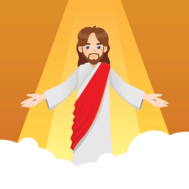 318 God And Jesus In Heaven Cartoon Illustrations & Clip Art - iStock