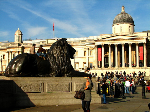 London, England- 4th Nov 2007: Picture of people having fun at Trafalgar Square.