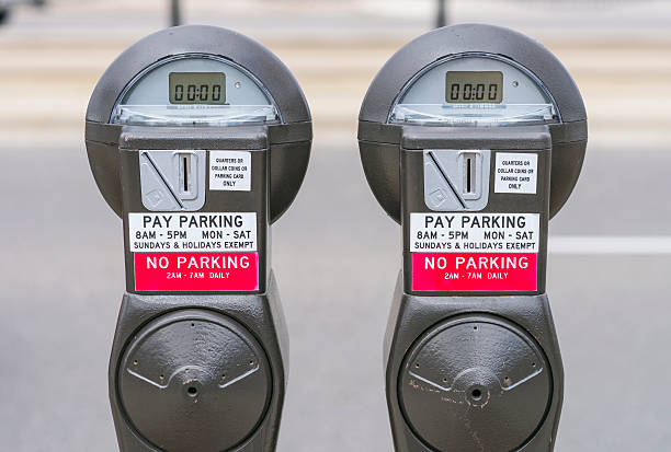 istock Two Urban Parking Parking Meters 489637312