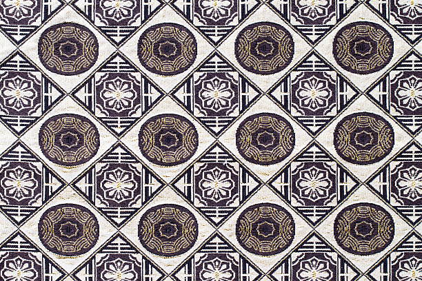 Thailand style rug surface close up vintage fabric is made of hand-woven cotton fabric More of this motif