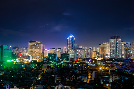 Hanoi, Vietnam - may 29, 2015: Aerial view of Hanoi skyline cityscape