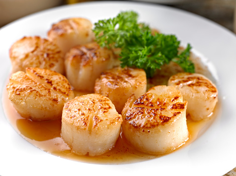Seared Sea Scallops with Vegetable.