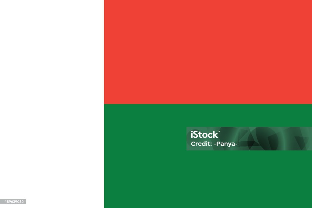 Flag of Madagascar Madagascar stock vector