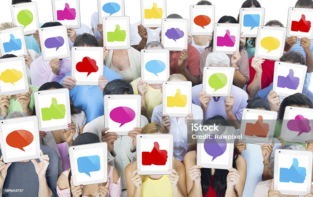 Social Networking Group Social Media Adult Stock Photo