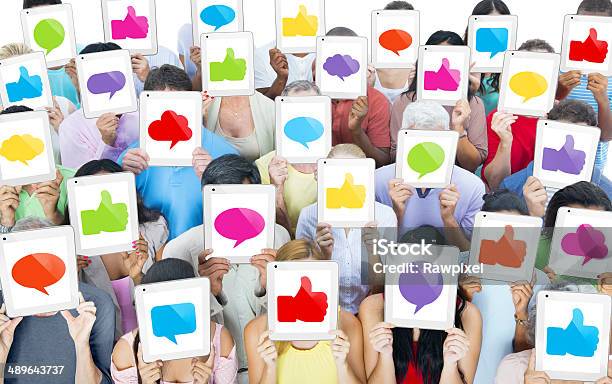 Social Networking Group Stock Photo - Download Image Now - Adult, Ideas, Speech Bubble