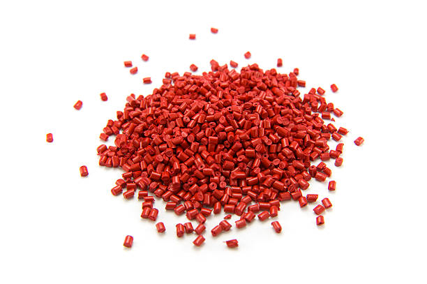 plastic polymer granules plastic polymer granules polyethylene molecular structure stock pictures, royalty-free photos & images