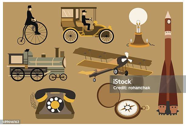 Old Innovation Old Inventions Vector Set Stock Illustration - Download Image Now ...