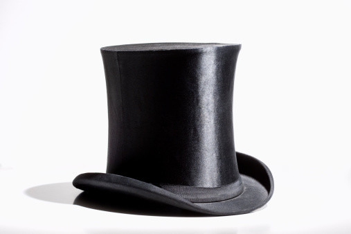Black Top Hat - Isolated on White