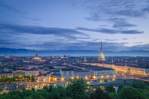 istock Turin (Torino), high definition panorama at twilight 489648177