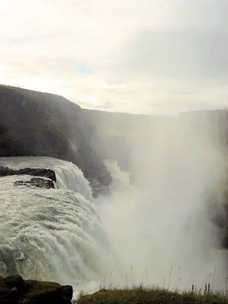 natural landscape with waterfalls