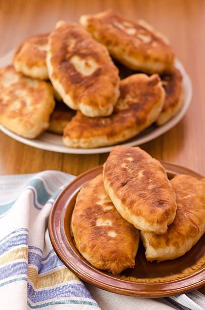 istock Fried fresh tasty pasties 489649203