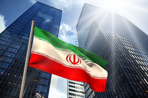 플래깅 이란에 국립 - iranian flag 뉴스 사진 이미지