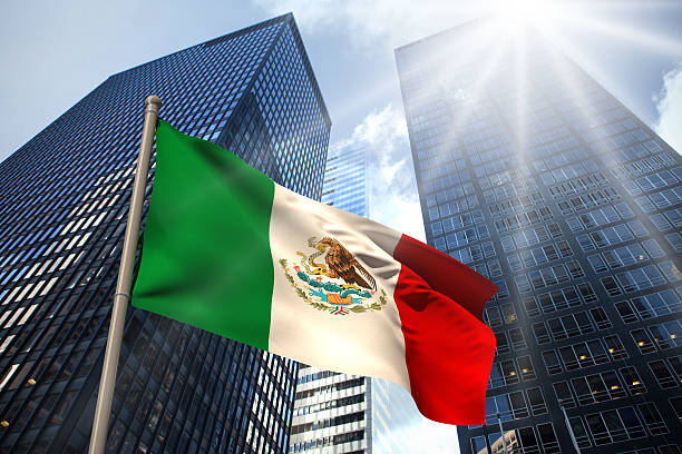 Mexico national flag stock photo