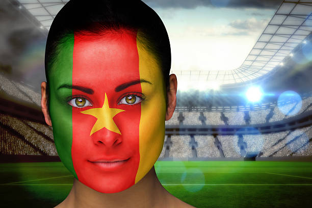 istock Beautiful cameroon fan in face paint 489650249
