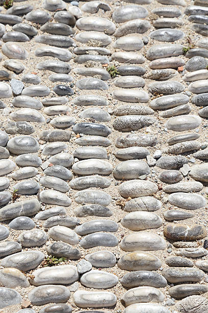 rhodes 코블스톤 - paving stone avenue stone curve 뉴스 사진 이미지
