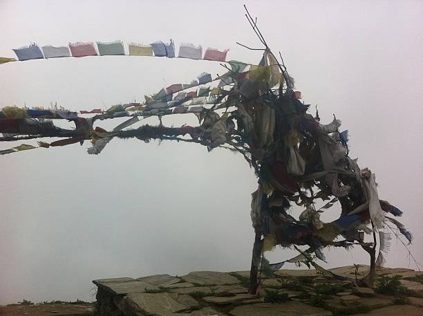 istock Prayer flags in the Annapurnas 489662148