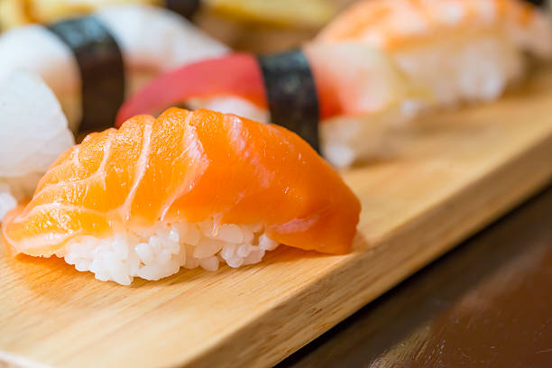 istock Sushi set, Japanese food 489662192