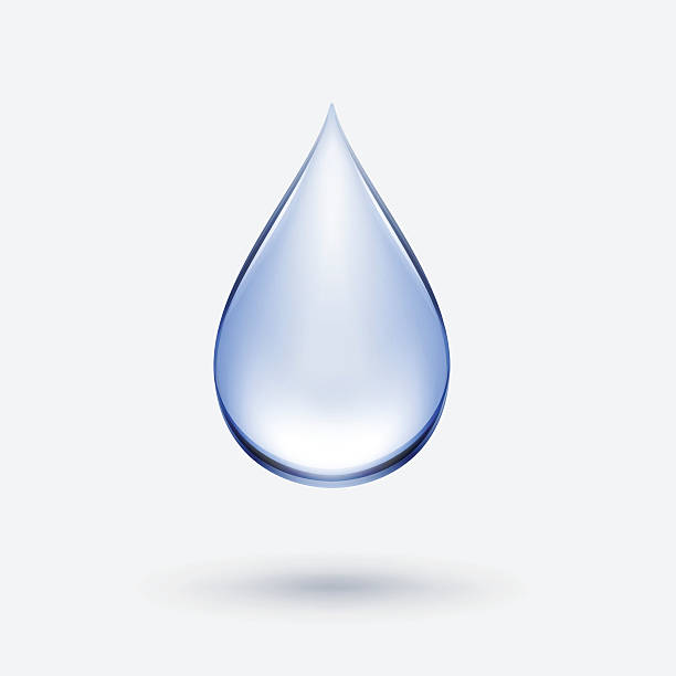 illustrations, cliparts, dessins animés et icônes de icône de vecteur de la goutte d'eau bleu isolé sur fond - sea light water surface water form