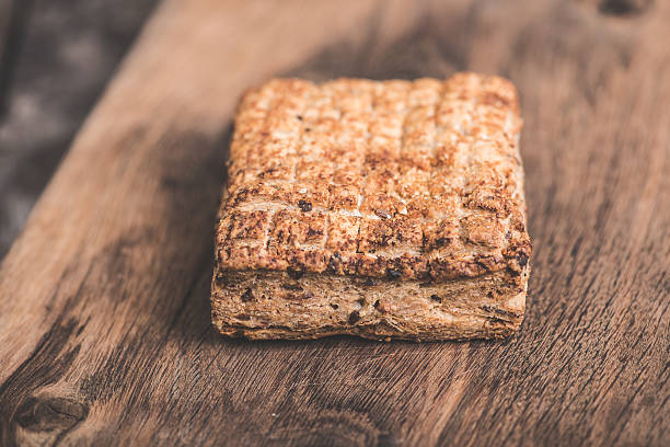 istock Bakery product on wooden background 489664798