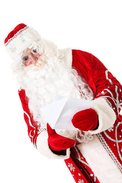 istock Santa Claus standing isolated on white background 489665562
