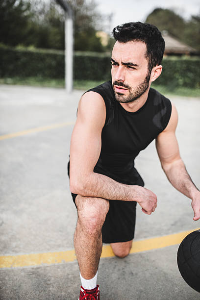 istock basketball player on the court 489665864