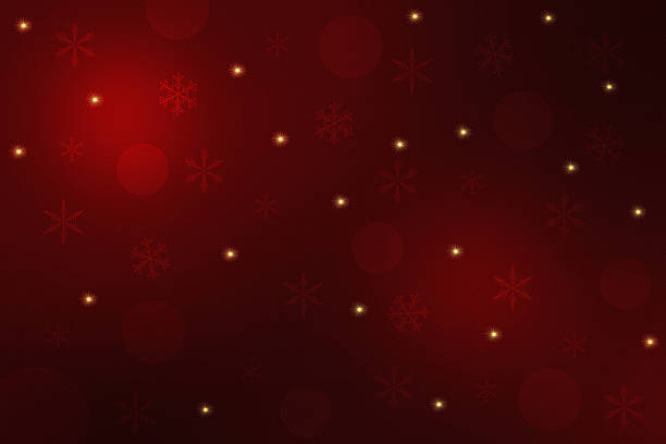 istock Dark red Christmas background with golden stars 489668850