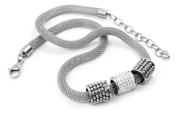 istock Stainless steel necklace 489669120