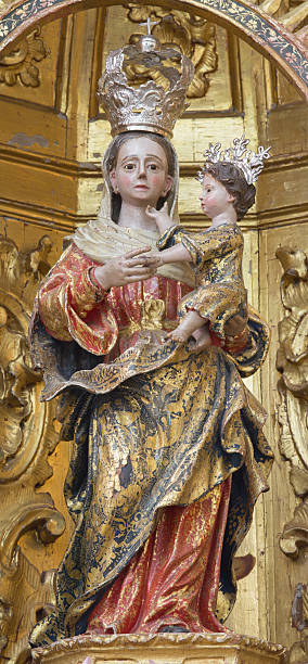 istock Cordoba - carved polychrome statue of Madonna from 17. cent. 489669280