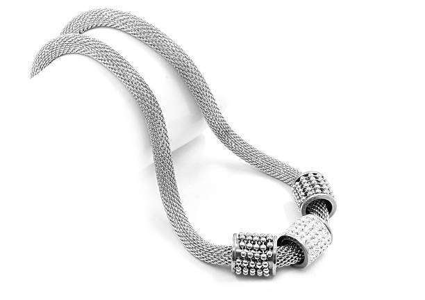 istock Stainless steel necklace 489669390