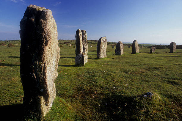 The Hurlers Stone Circle stock photo