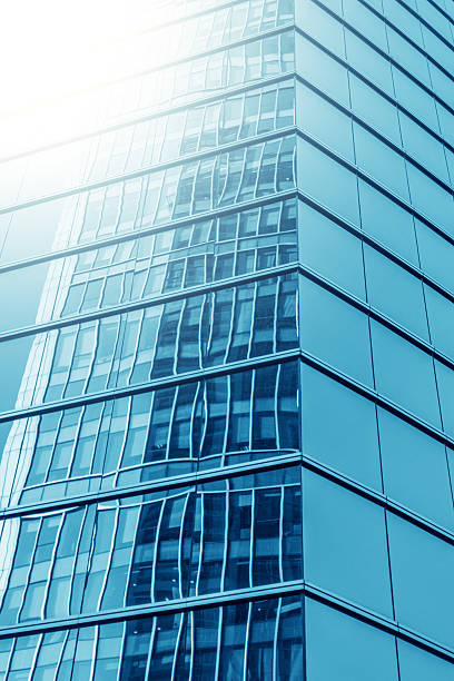 istock Window of modern office building 489673022