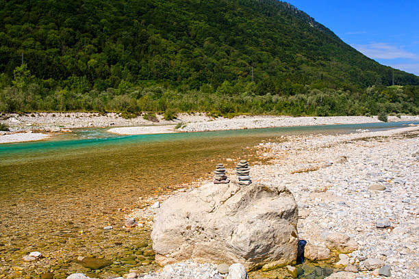 View of Soca river in Slovenia, Europe