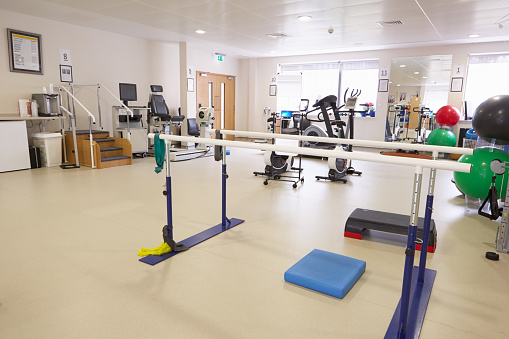 Equipment In Empty Physiotherapy Department Of Hospital