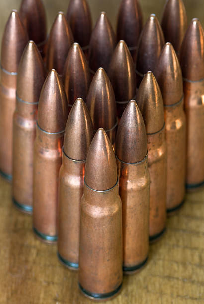 istock Bullets of 7.62 mm caliber. 489689230