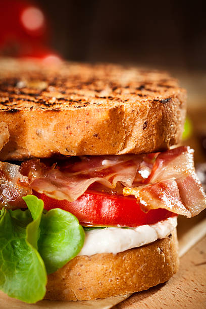 istock BLT Sandwich  - close up 489690394